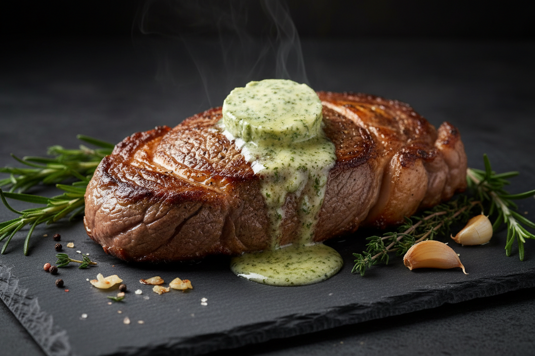 Pan-Seared Ribeye with Herb Butter