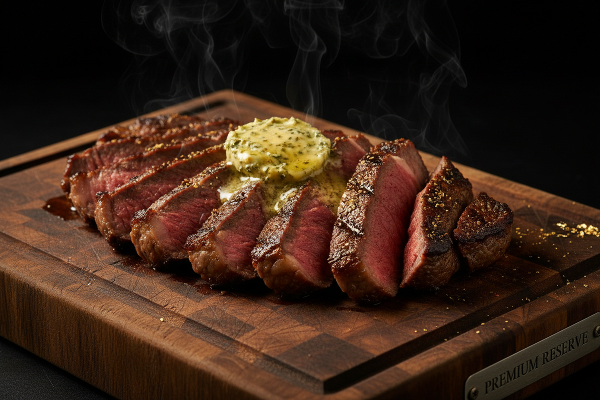 Ribeye with Compound Butter and Smoked Salt